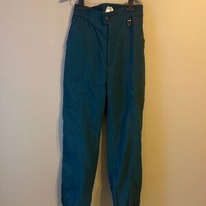 Vintage Bogner Ski Pants. Green/Orange Lining. Size 10R.